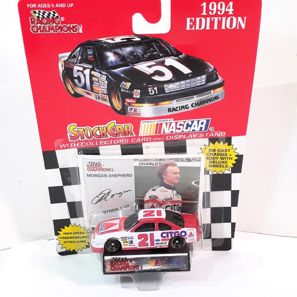 1994 RACING CHAMPIONS - MORGAN SHEPHERD - NASCAR - new-sealed - shows aging